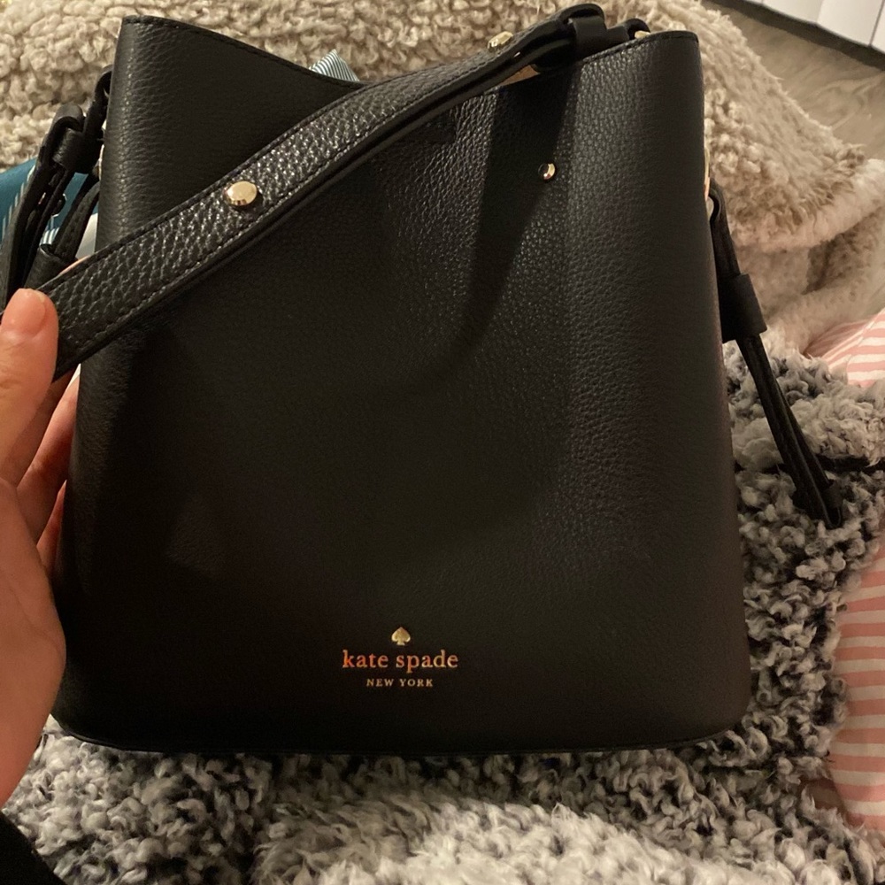 Kate spade black bucket purse